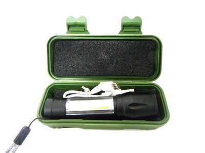 LINTERNA PLASTICA LED  MINI RECARGABLE - ESTUCHE