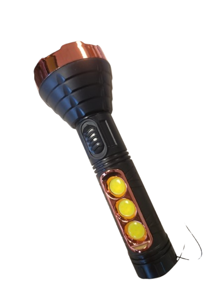 LINTERNA RECARGABLE USB - 1 LED + 3 LED