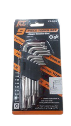 LLAVE TORX CORTA X 9 PZAS.