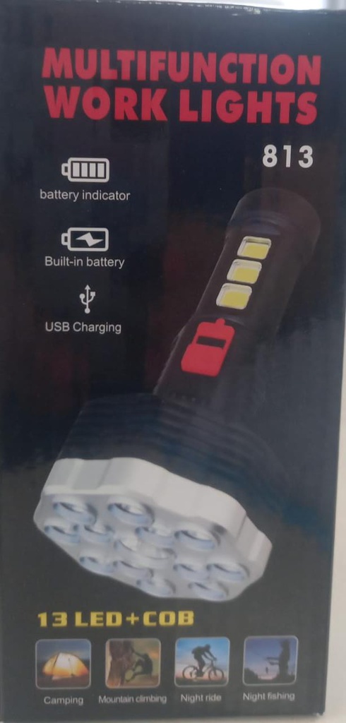 LINTERNA RECARGABLE 13 LED + 3 LED