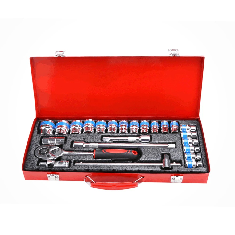 JUEGO LLAVE TUBO 1/2 " X 24 PZAS - CAJA CHAPA