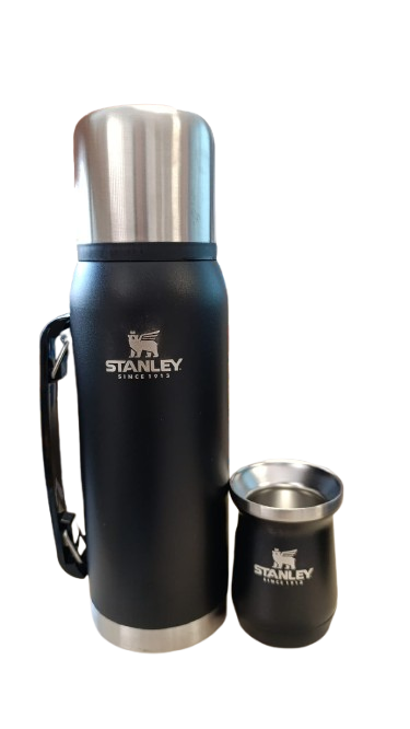 TERMO ACERO 1 LT. + MATE ACERO 160 CC.