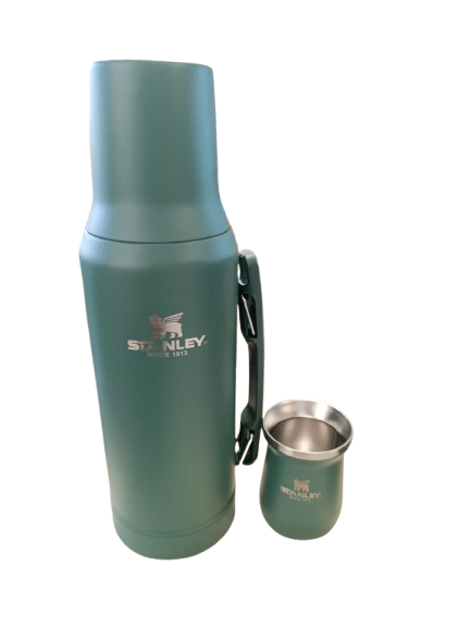 TERMO ACERO 1200 ML. + MATE ACERO 160 CC.