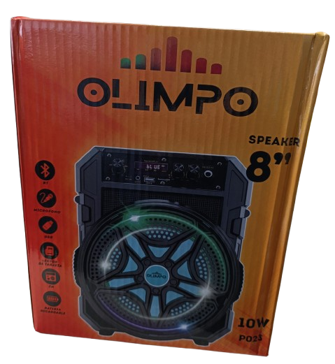 PARLANTE RECARGABLE 8" C/MICROFONO - 10 W