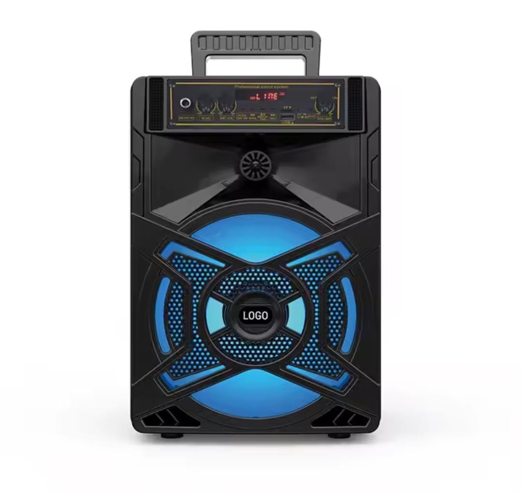 PARLANTE RECARGABLE 8" C/MICROFONO - 8 W