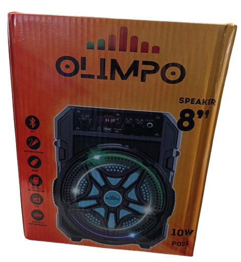 [75504] PARLANTE RECARGABLE 8" C/MICROFONO - 10 W (P023)